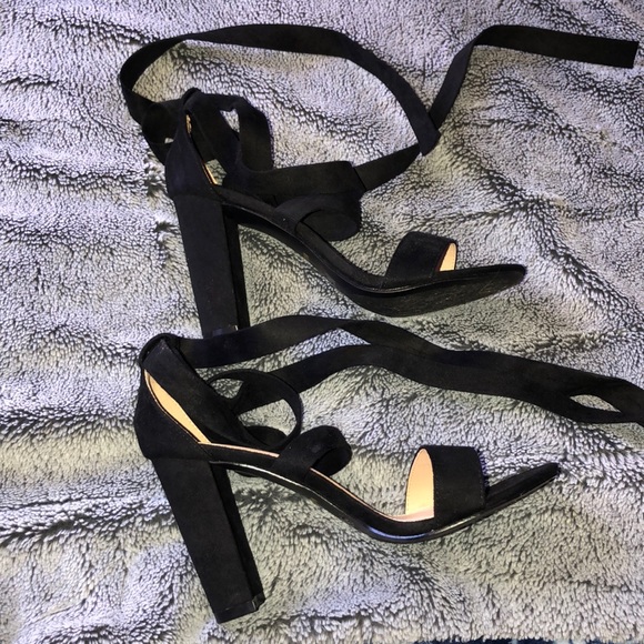 Brand new never worn high tie up heels - Picture 1 of 4